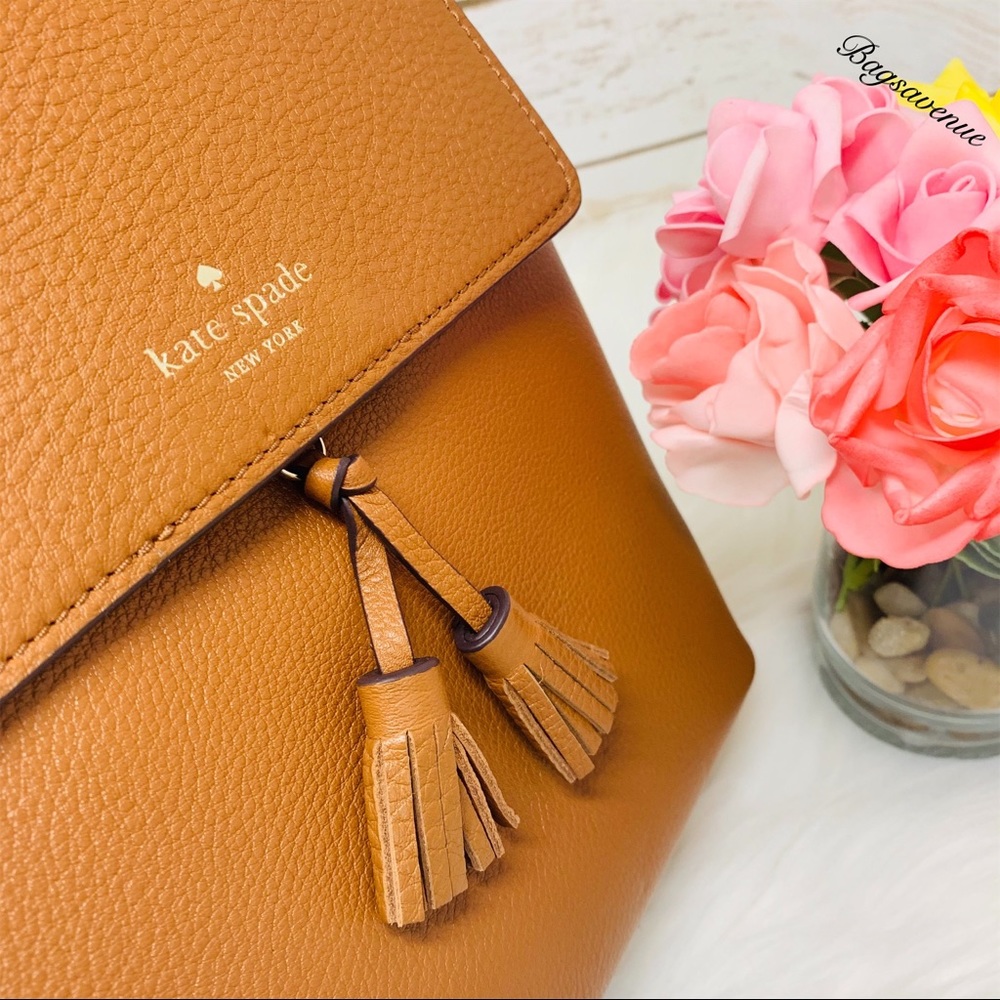 Kate Spade Hayes Medium Backpack leather ginger - Picture 7 of 8